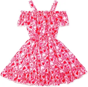 Baby Toddler Girls Dresses Chiffon Off Shoulder Flower Dress Baby Girl Clothes Summer Outfits 1-7 Years
