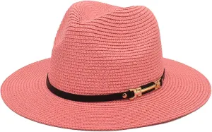 Big Brim Straw Hat Panama Jazz Hat Fedora Ladies Beach Travel Sun Hat Fisherman Hat Coneflower Funny