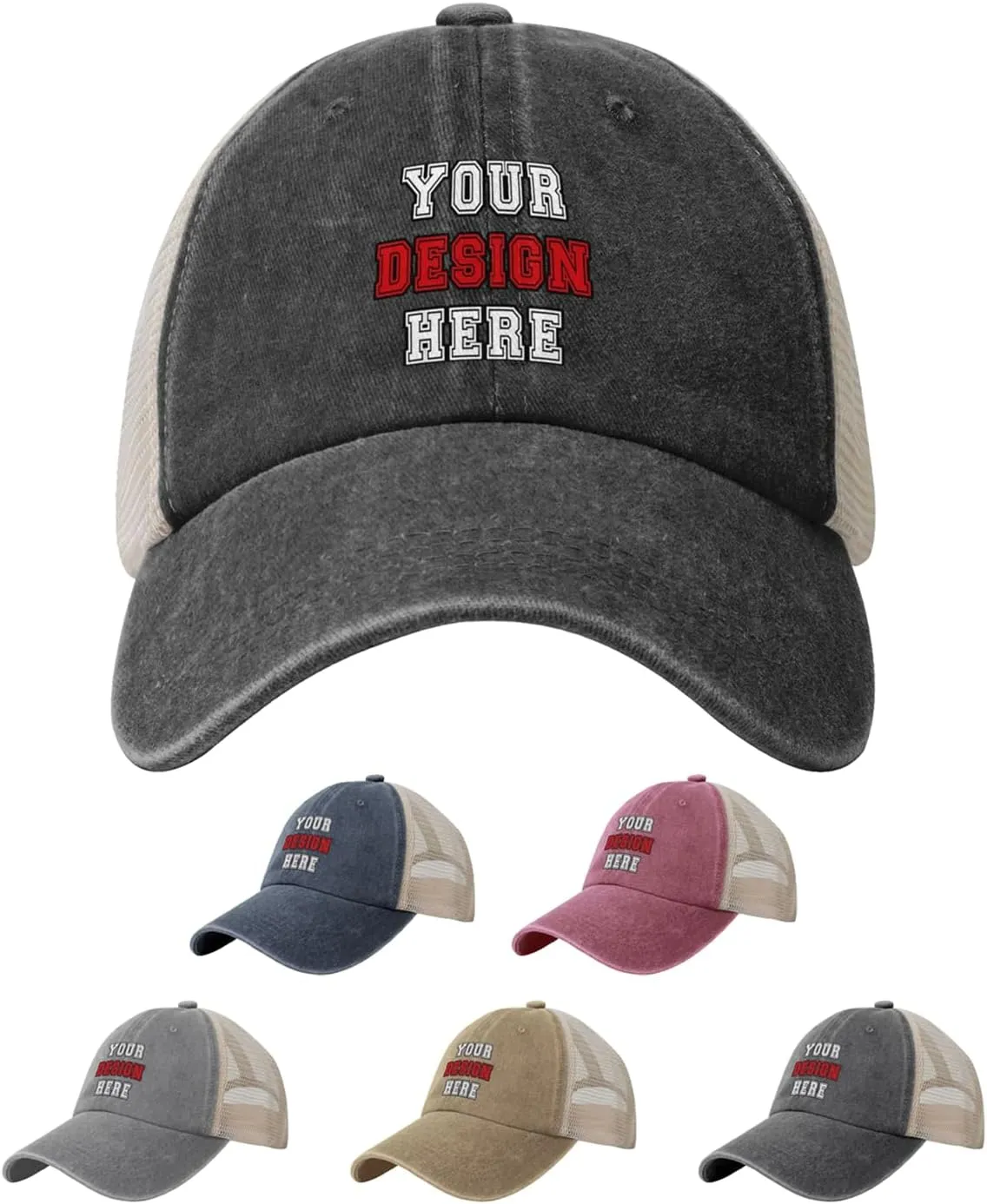 Bulk Custom Baseball Cap Design Your Own Hats Custom Hats Logo Personalized Baseball Cap Customizable Trucker Hats