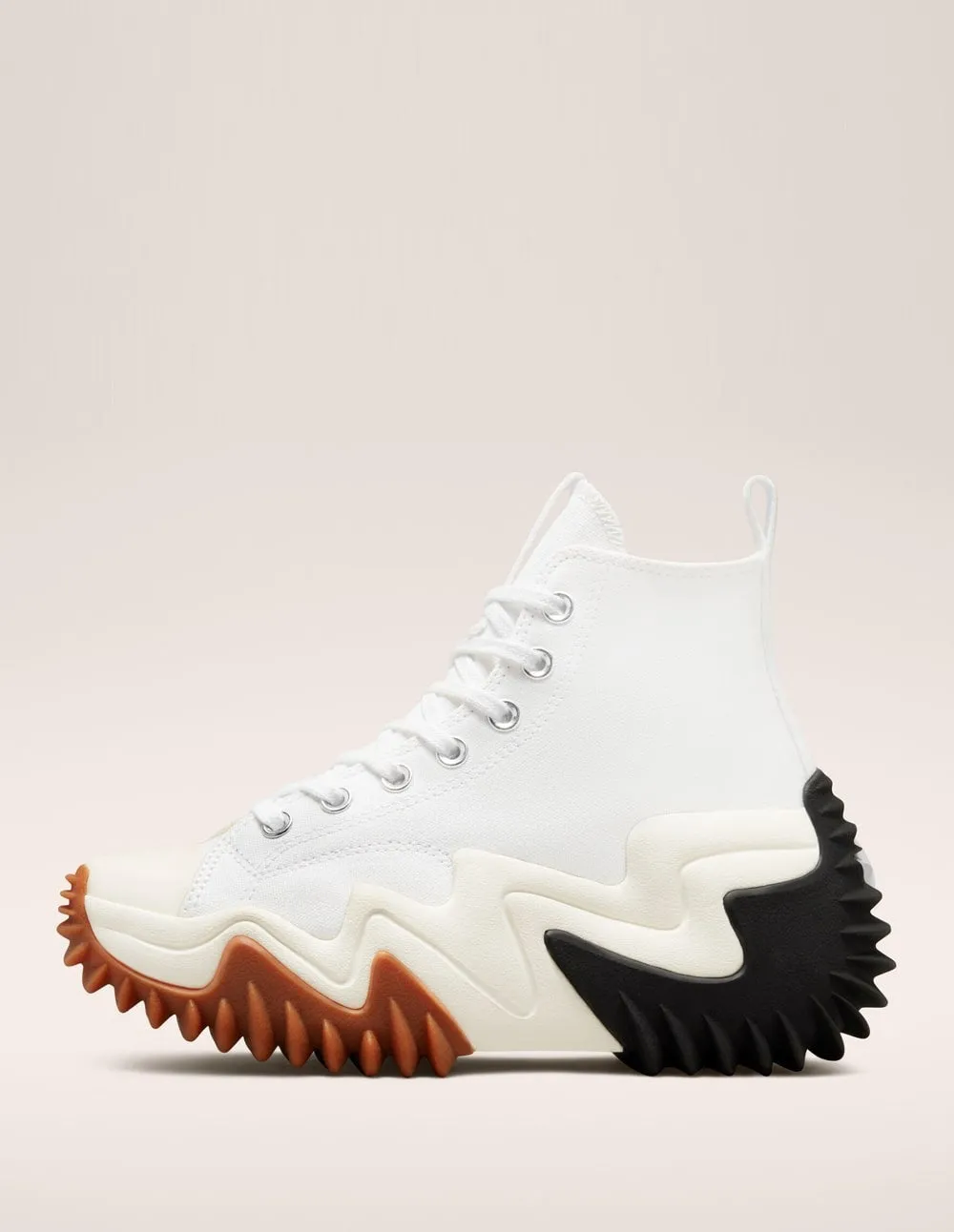 Converse Run Star Motion HI Blancas y Negras Mujer