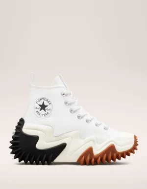 Converse Run Star Motion HI Blancas y Negras Mujer