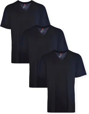 Hanes Mens Tall V-Neck Undershirts ??Tagless 100% Cotton Multipack, Lightweight Base Layer Camisetas para Hombre Alto