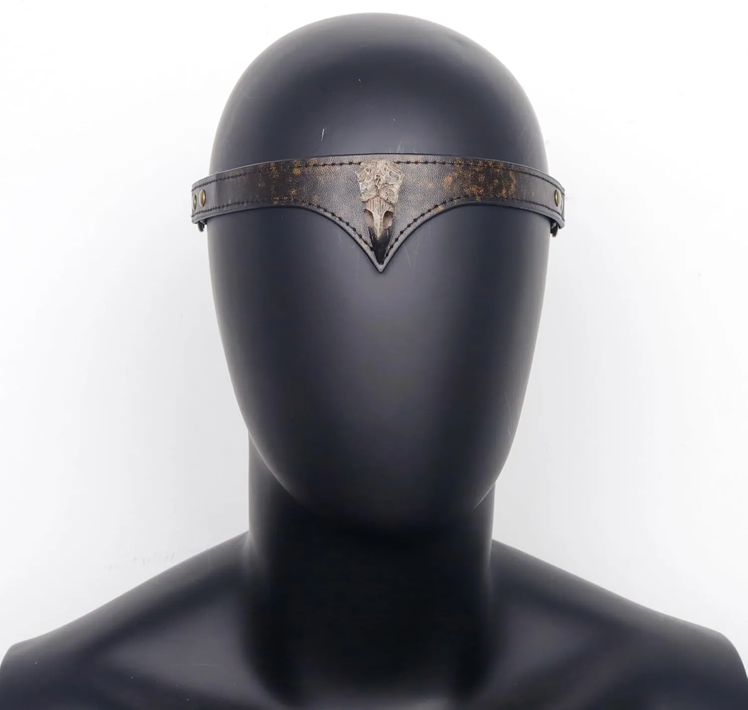L'VOW Viking Leather Headband Adjustable Medieval Headpiece LARP Costume Renaissance Cosplay Accessories