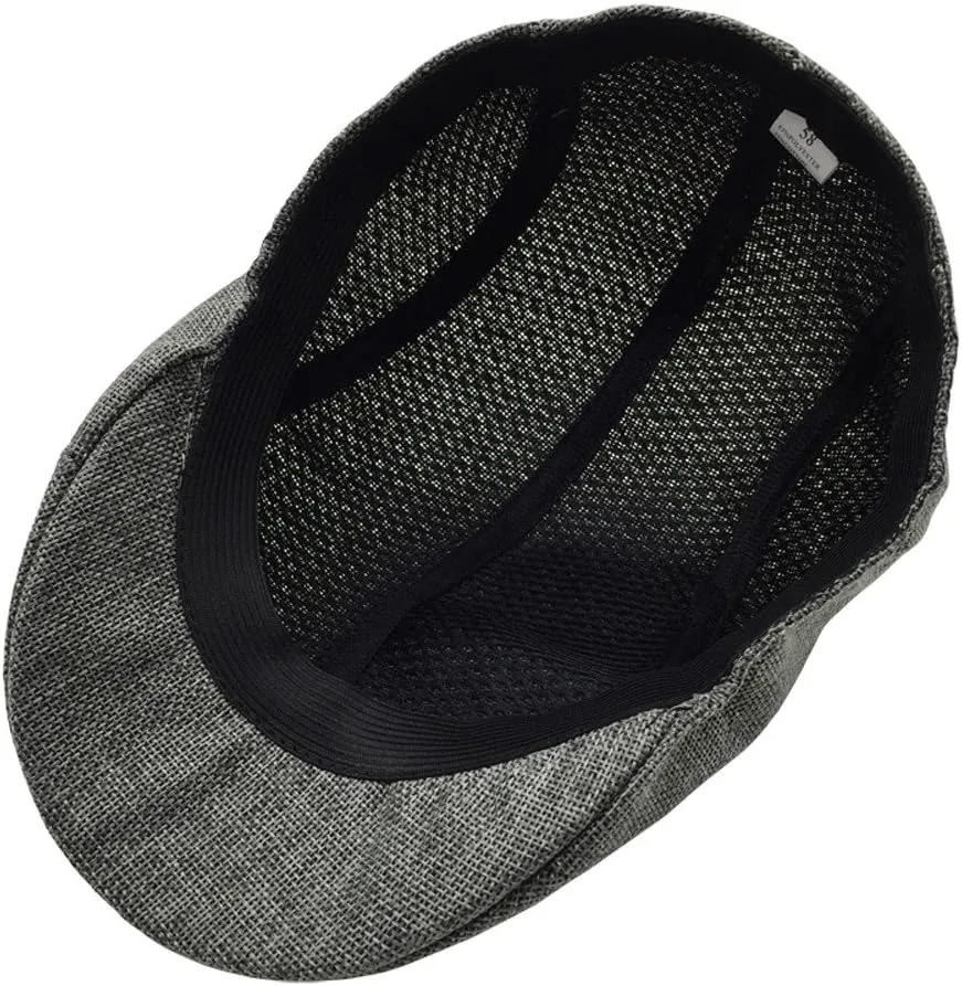 Men's Classic Herringbone Wool Newsboy Hat Winter Hats Gatsby Hunting Fishing Hat for Men Leather Fedora Hats