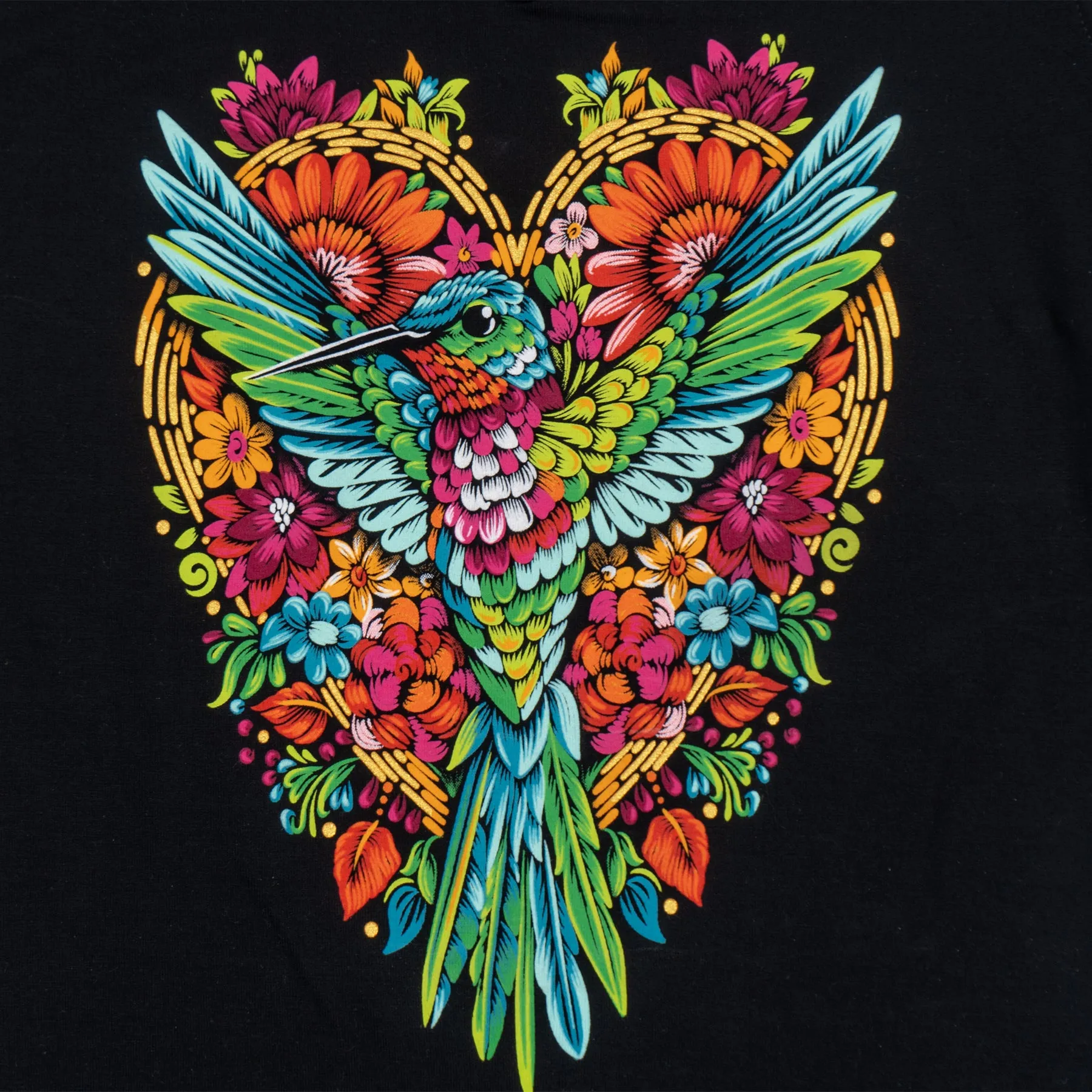 Playera estampada con manga larga cuello V para mujer - Modelo ISTMEÑA