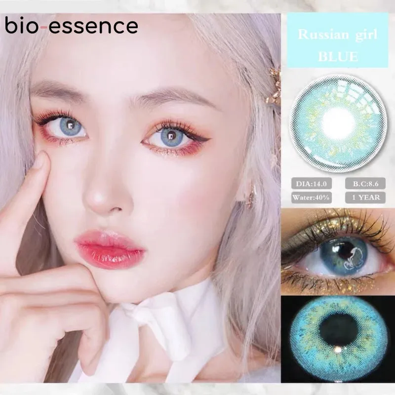 Toleet-Christmas Thanksgiving Outfits_1 Pair Colored Contact Lenses for Eyes Russian Girl Blue Lenses Monet Green Eye Lenses Big Eye Fashion Lenses