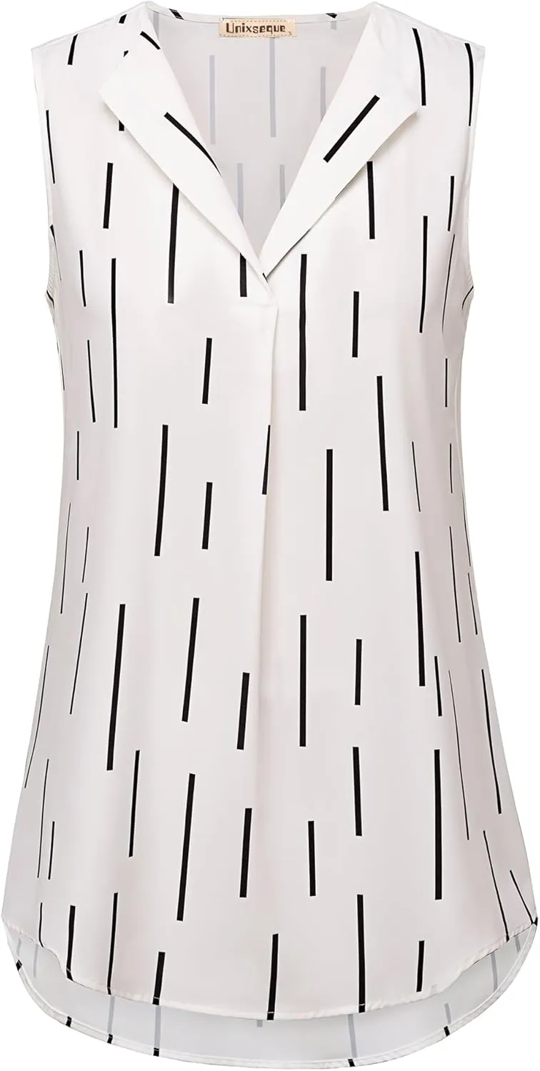 Unixseque Womens Business Casual Tank Top Summer Sleeveless Outfits 2025 Dressy Work Shirts