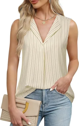 Unixseque Womens Business Casual Tank Top Summer Sleeveless Outfits 2025 Dressy Work Shirts