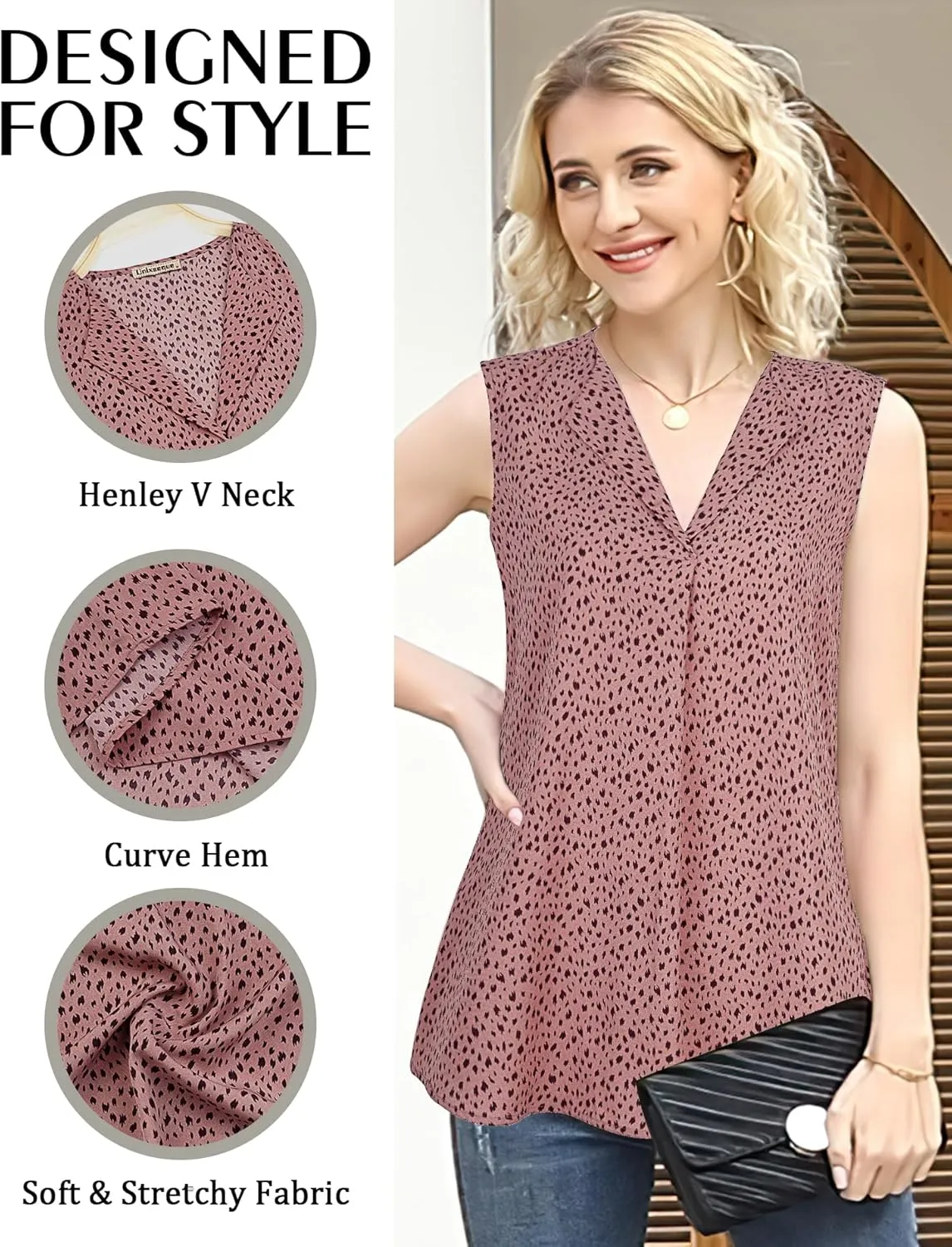 Unixseque Womens Business Casual Tank Top Summer Sleeveless Outfits 2025 Dressy Work Shirts