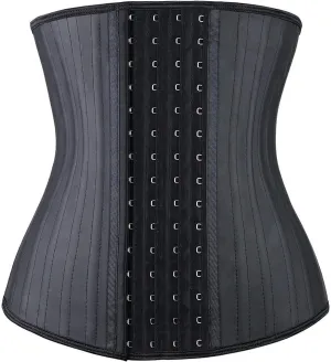 YIANNA Waist Trainer for Women Latex Underbust Waist Corsets Cincher Hourglass Body Shaper 4 Hooks